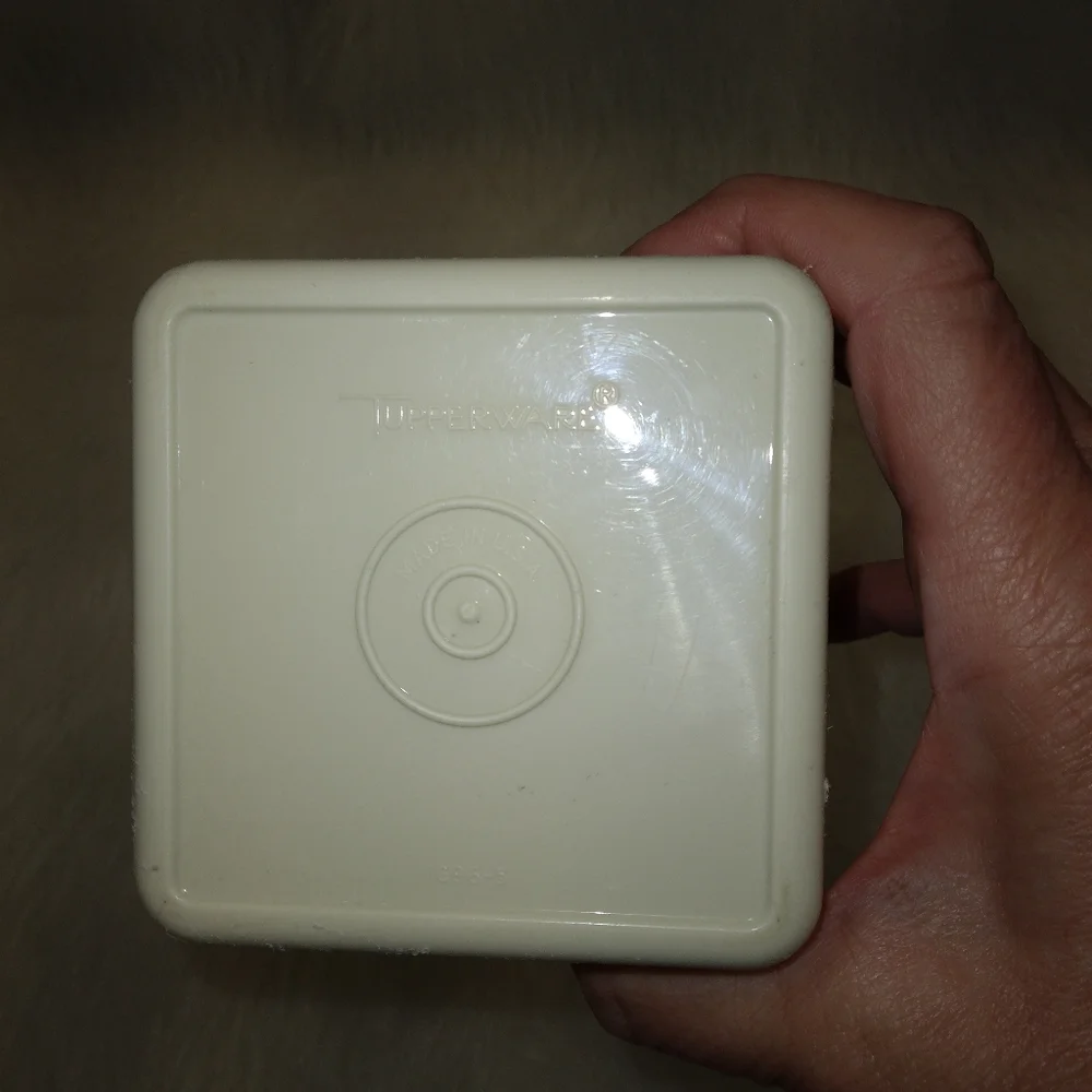 Vintage Tupperware Cheese Storage container, no tray, damaged lid.